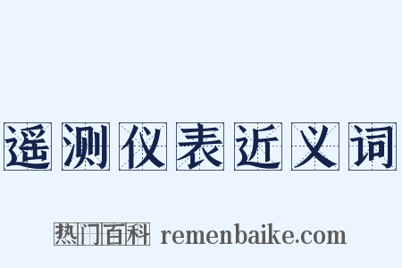 遥测仪表近义词是什么意思的图片